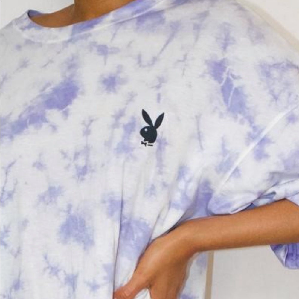 Playboy X Missguided lilac oversized T-shirt dress